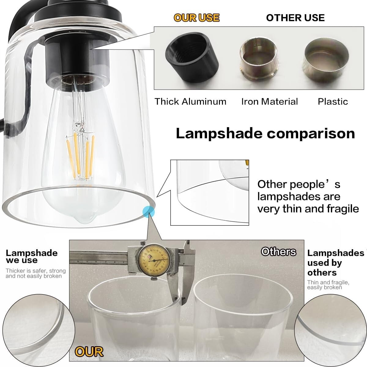 Contemporary 3-Light Black Bathroom Wall Fixture for Elegant Mirror Lighting