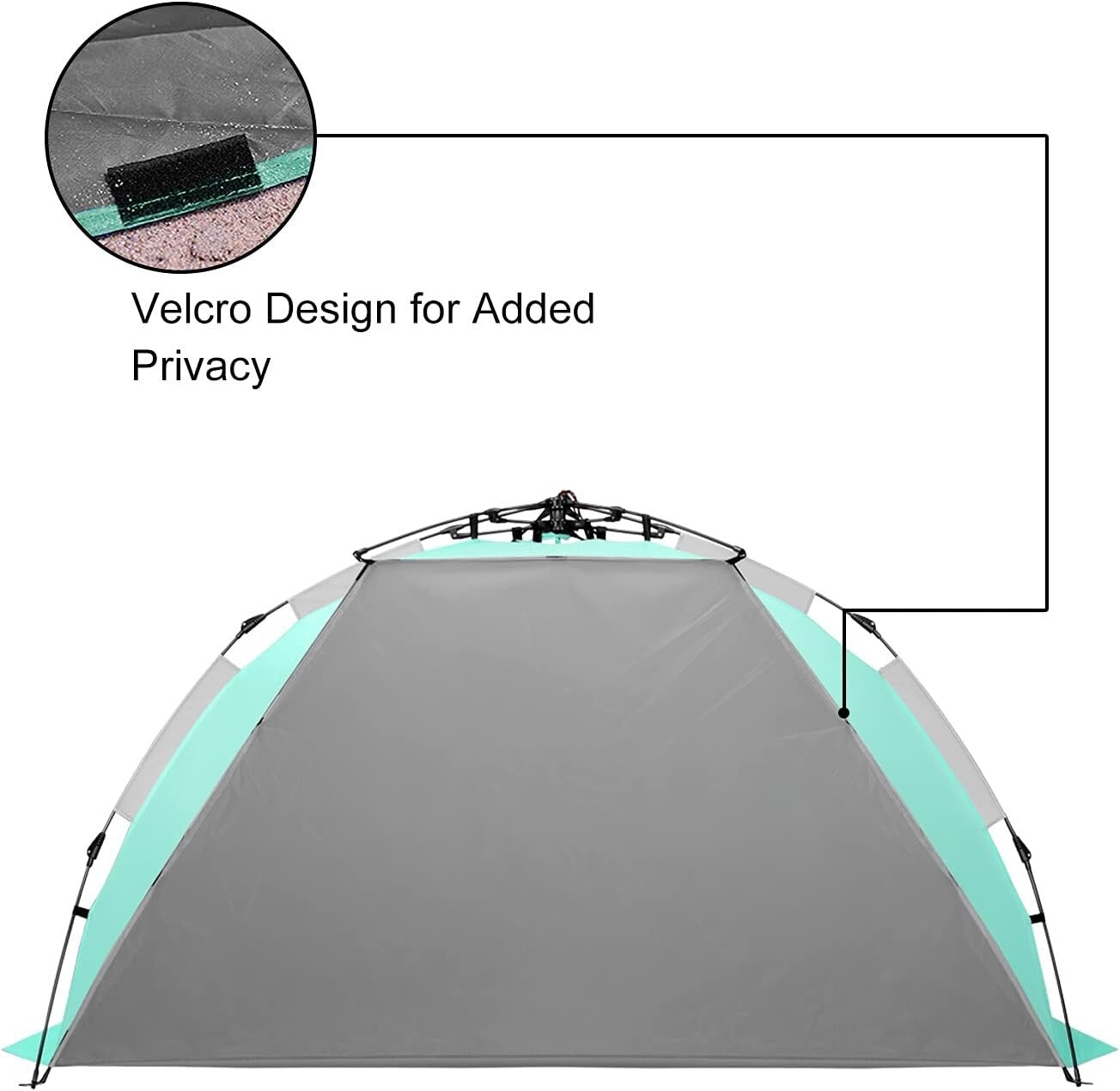 Portable XL Beach Tent with Carrying Bag - Waterproof Sun Shelter for Family Fun