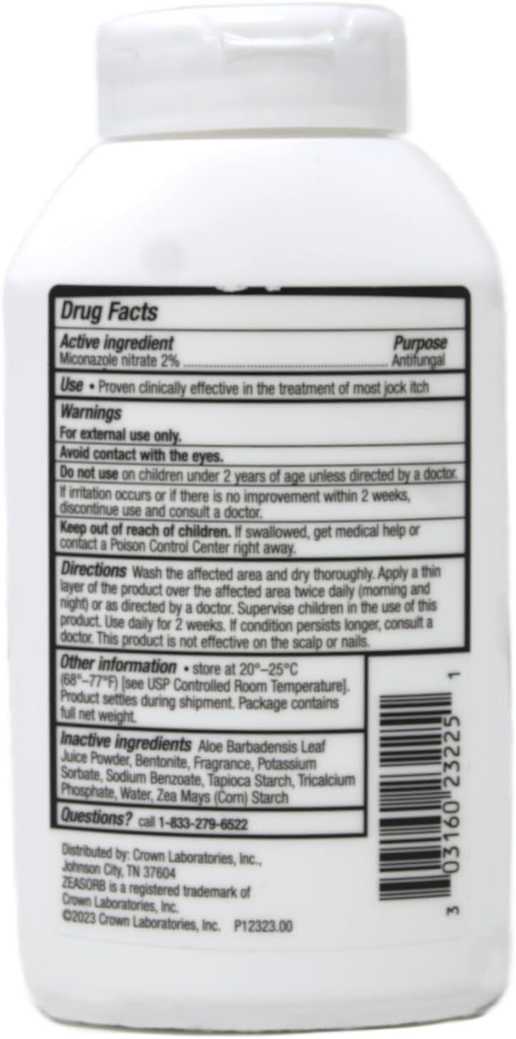 6-Pack Antifungal Treatment Powder for Jock Itch - Gentle and Effective