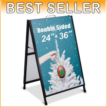 Load image into Gallery viewer, Attractive Heavy-Duty Portable Sidewalk Sign - 24"x36" for Restaurants &amp; Events
