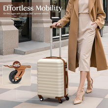Load image into Gallery viewer, Durable 3-Piece Black Travel Set with TSA Lock &amp; Organized Interior Pockets