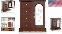 Load image into Gallery viewer, Chic Jewelry Box with 4 Drawer Design, Mirror &amp; Necklace Holder - Gift Ready