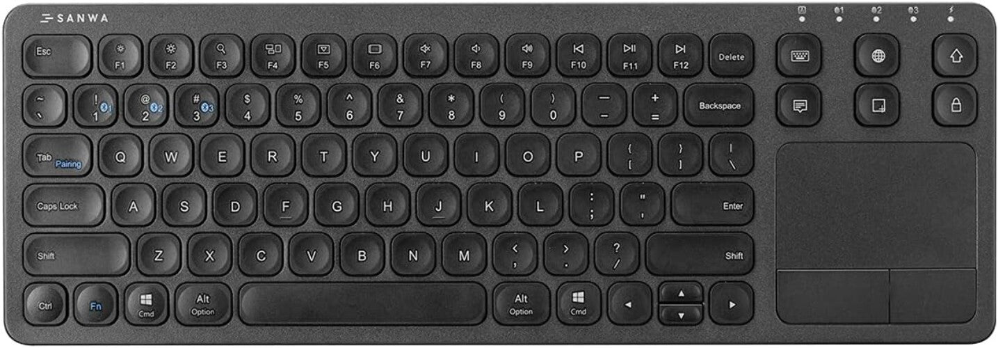 Portable Wireless Keyboard with Touchpad - Connects with Laptops, Tablets & More