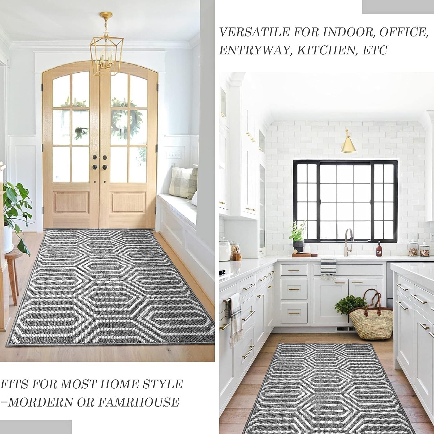 Durable Machine Washable 36"x59" Entrance Mat - Perfect for High Traffic Areas