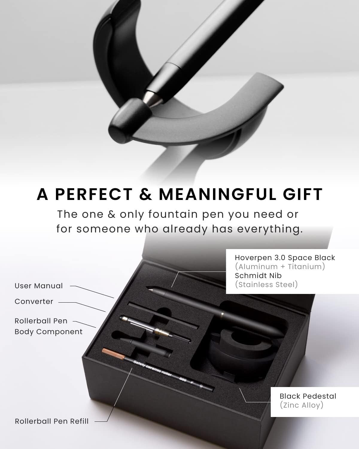 Elegant Hoverpen Future - Fine Nib Luxury Dual Pen Set for Sophisticated Gifting
