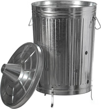 Load image into Gallery viewer, Galvanized Metal Garden Incinerator with Chimney - Round 20-Gallon Waste Burner