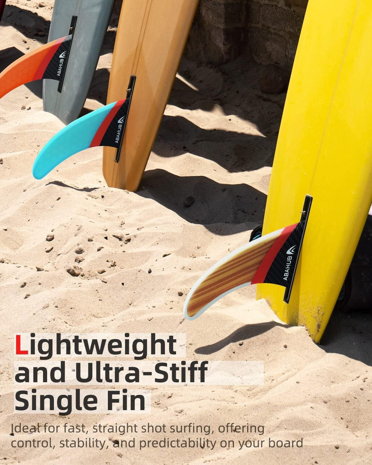 All-Conditions 9'' Fiberglass SUP Fin - Tool-Free Installation & Carry Cover