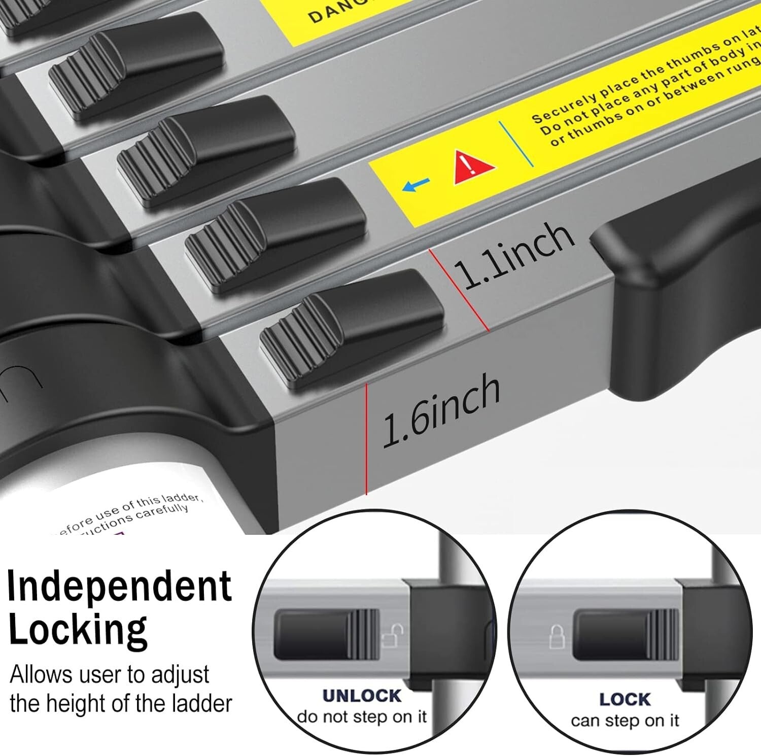 Durable 15.5FT Telescoping Ladder for Home & Commercial Use - 330lbs Capacity