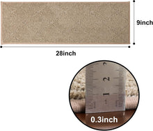 Load image into Gallery viewer, Indoor Non-Slip Carpet Stair Mats 28in x 9in - 15 Piece Set for Elegant Safety