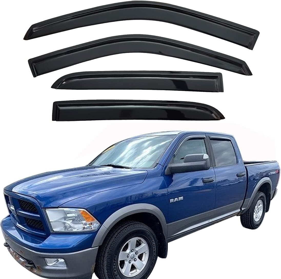 Front Window Wind Deflectors for Ram 1500 & 2500 - Weather Protection Guaranteed