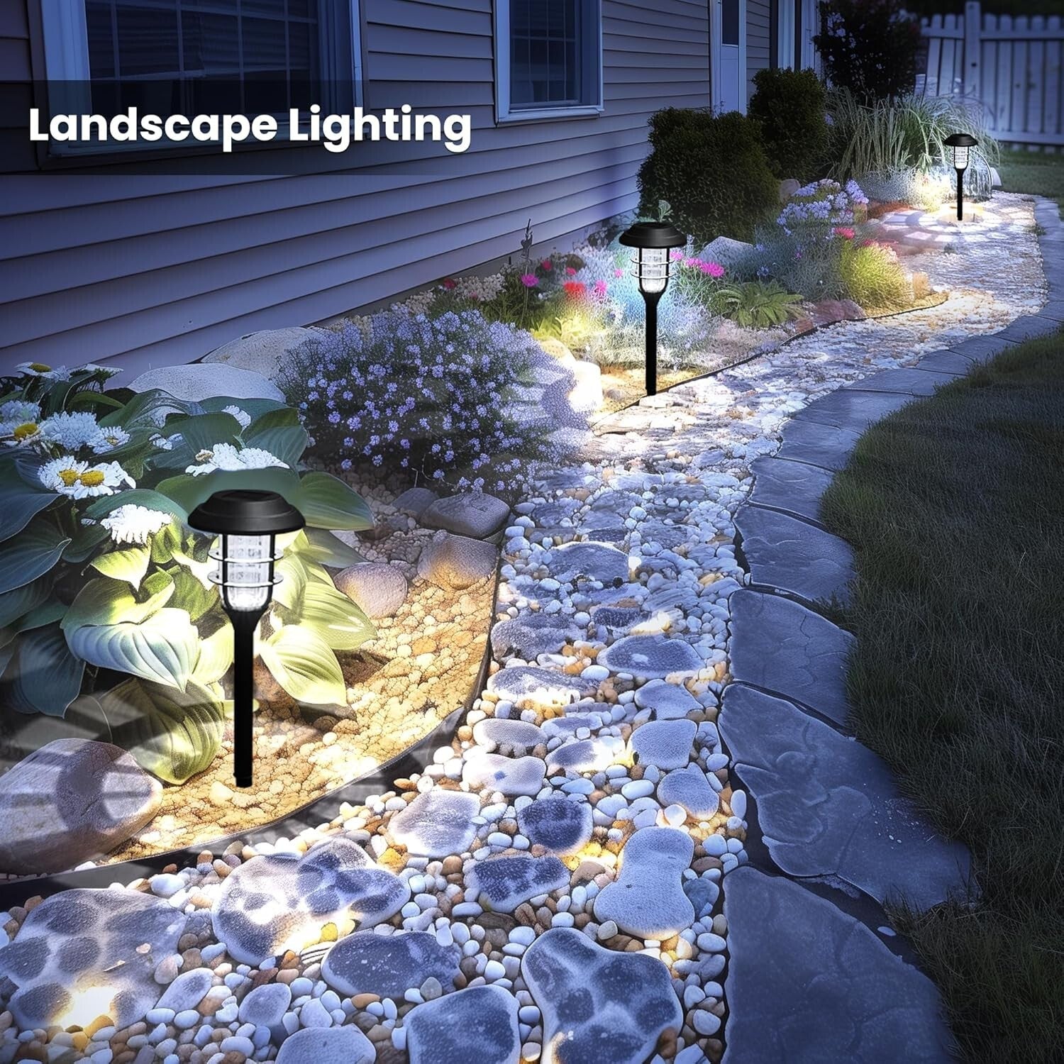 Stylish Solar Path Lighting - 12 Pack LED with Unique Design for Outdoors