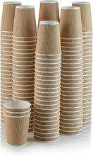 Load image into Gallery viewer, Three-Layer 10 Oz Brown Disposable Cups - Perfect for Coffee &amp; Iced Drinks