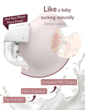 Load image into Gallery viewer, M5 Double-Sealed Wearable Pump - Effortless Breastfeeding with 2 Pumps in Lilac