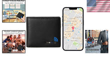 Load image into Gallery viewer, Smart Wallet with GPS Position Locator and Bluetooth - RFID Protected Black