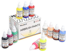 Load image into Gallery viewer, Mini Airbrush Kit with Quiet Compressor &amp; 12 Colors - Perfect for Artists