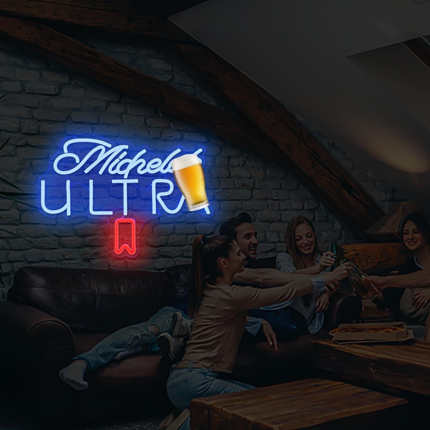 Dimmable Beer Neon Sign for Home Bar - LED Wall Decor Light Up Your Space