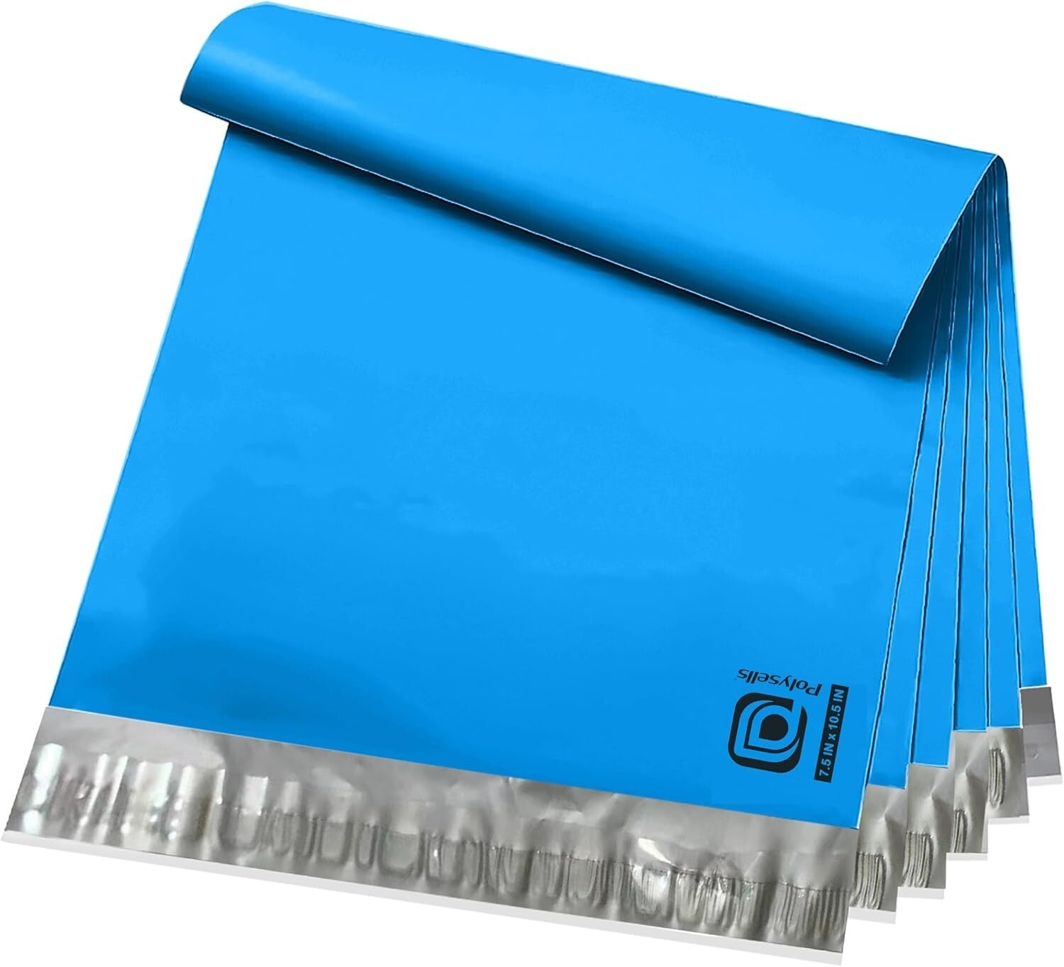 1000 Self-Sealing Blue Poly Mailers 7.5x10.5 - Perfect for Clothes & Accessories