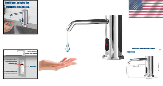 Sleek Touchless Soap Dispenser - High Capacity Brass Design for Hygienic Spaces