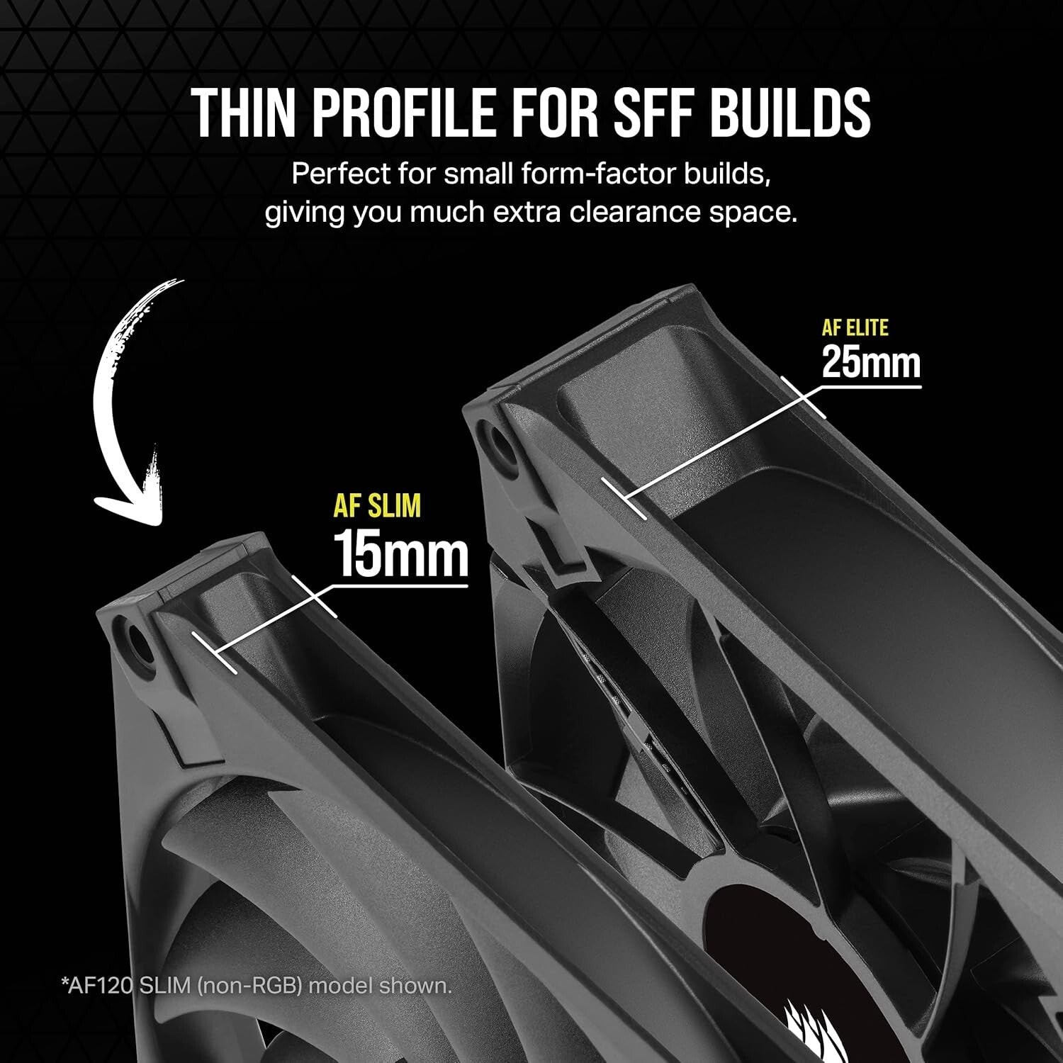 Compact AF120 RGB Slim 120mm PWM Fan Kit - Low Noise & Stunning RGB Lighting