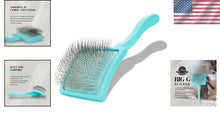 Load image into Gallery viewer, Professional-Grade Dog Slicker Brush for Goldendoodles &amp; Poodles - Teal, Large