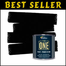 Load image into Gallery viewer, Durable Non-Toxic Paint &amp; Primer in Matte Black for Furniture &amp; Walls, 1L