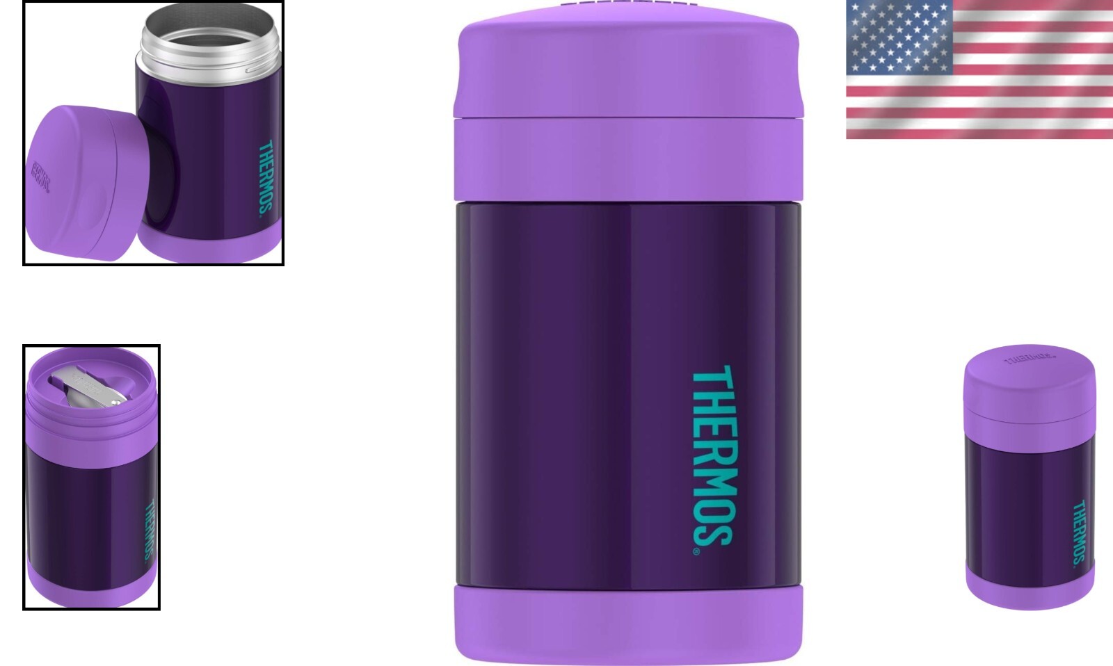 Durable Stainless Steel 16 Oz FUNTAINER Kids Food Jar - Cold Drinks for 12 Hours