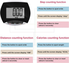 Load image into Gallery viewer, Unisex Clip-on Pedometer - Large LCD Step Tracker Kit with 32 AG13 Batteries