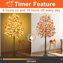 Load image into Gallery viewer, Stunning 6FT Fall Eucalyptus Tree with 130 Lights - Perfect for Indoors/Outdoors