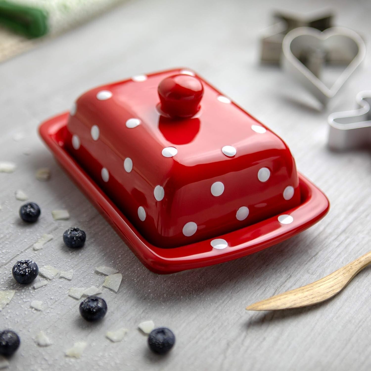 Eco-Friendly Ceramic Butter Keeper with Knob Lid - Perfect for Stylish Kitchens