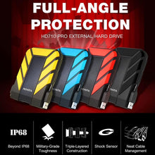 Load image into Gallery viewer, IP68 Waterproof 2TB Portable Hard Drive - Shockproof USB 3.1 Storage Solution