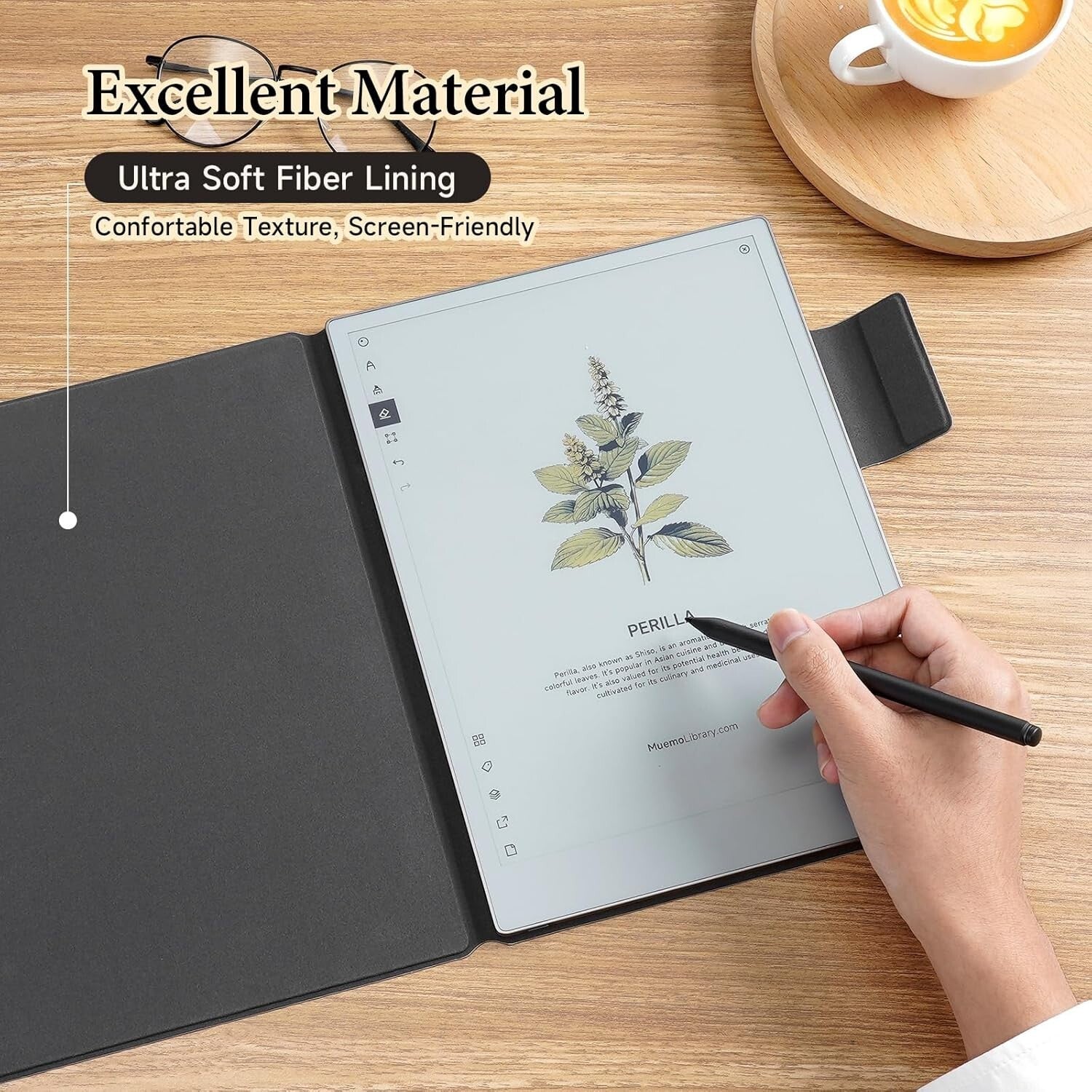 Elegant and Lightweight Magnetic Case for Remarkable Paper Pro - Brown Finish