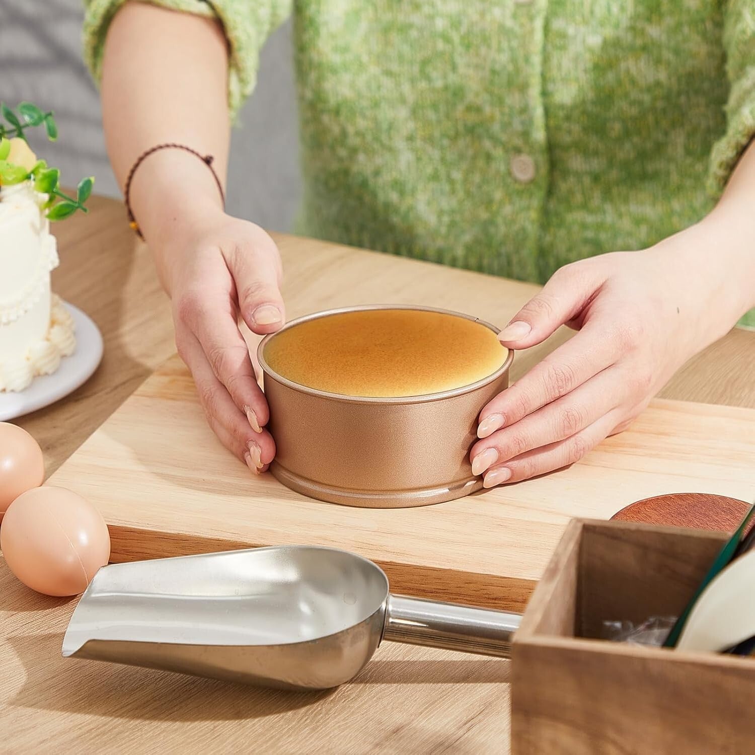 12 Pcs Gold Mini Springform Pans - 4 Inch Nonstick Cake Molds for Desserts