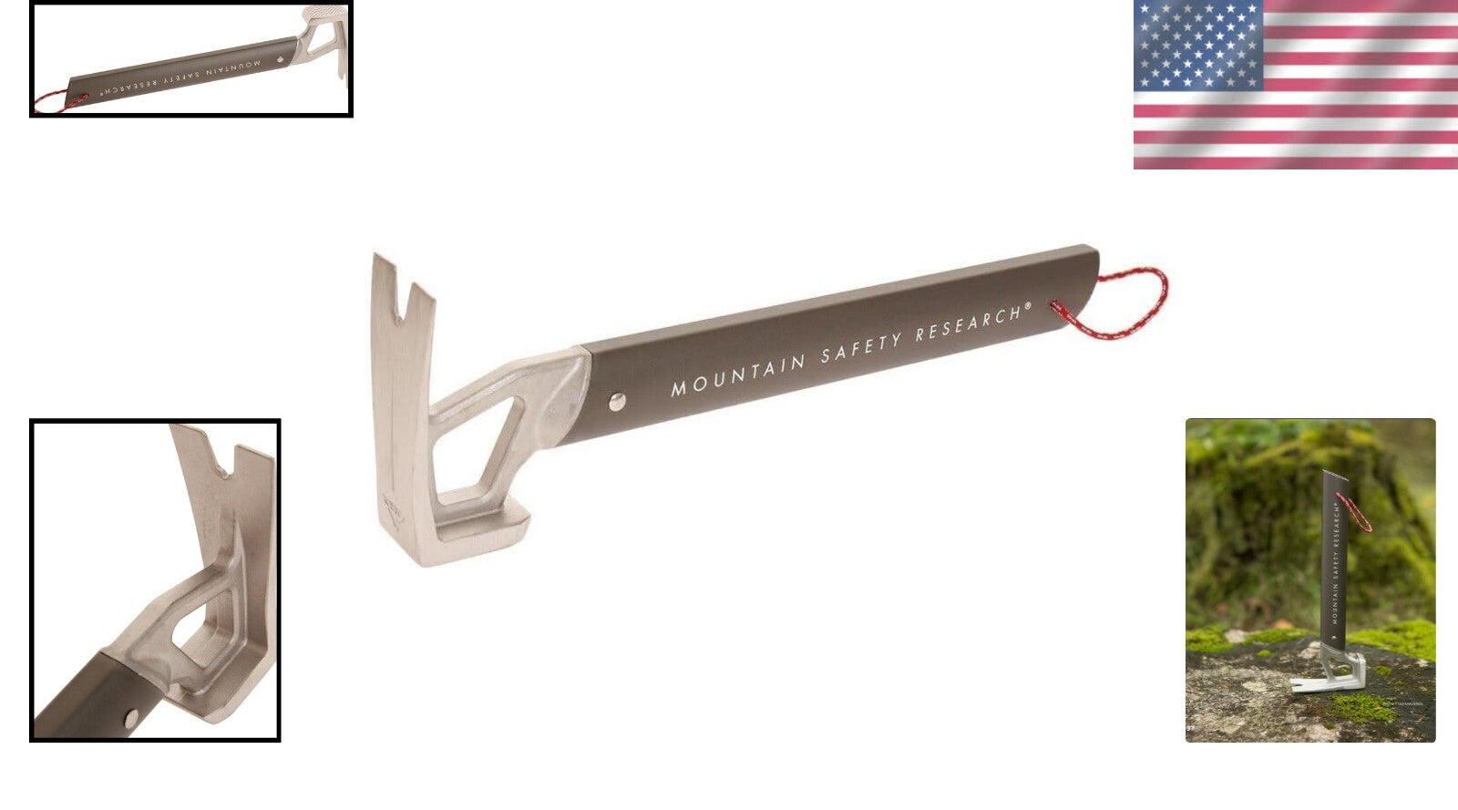 Durable Grey Camping Hammer with Integrated Bottle Opener for Solo Adventurers