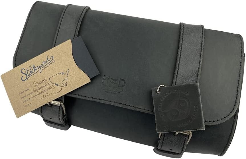 Elegant Tool Organizer for Bikes: Leather Handlebar Pouch with Lifetime Warranty