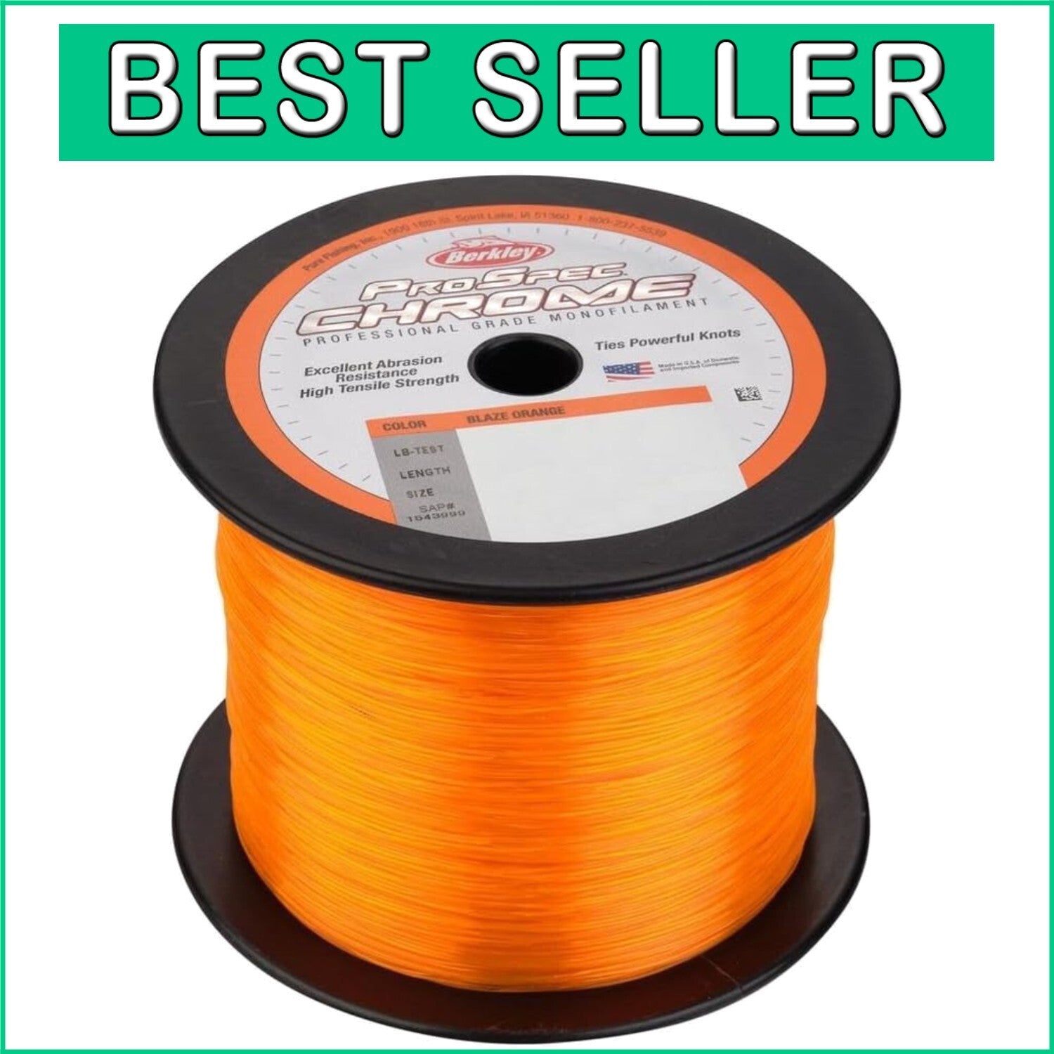 40lb Break Strength Fishing Line - ProSpec Chrome 1000yd Monofilament