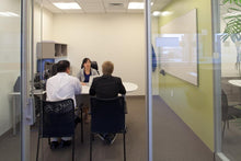 Load image into Gallery viewer, 6-Pack Acrylic Privacy Signs: Welcome, In a Meeting, Out of Office - Easy Mount