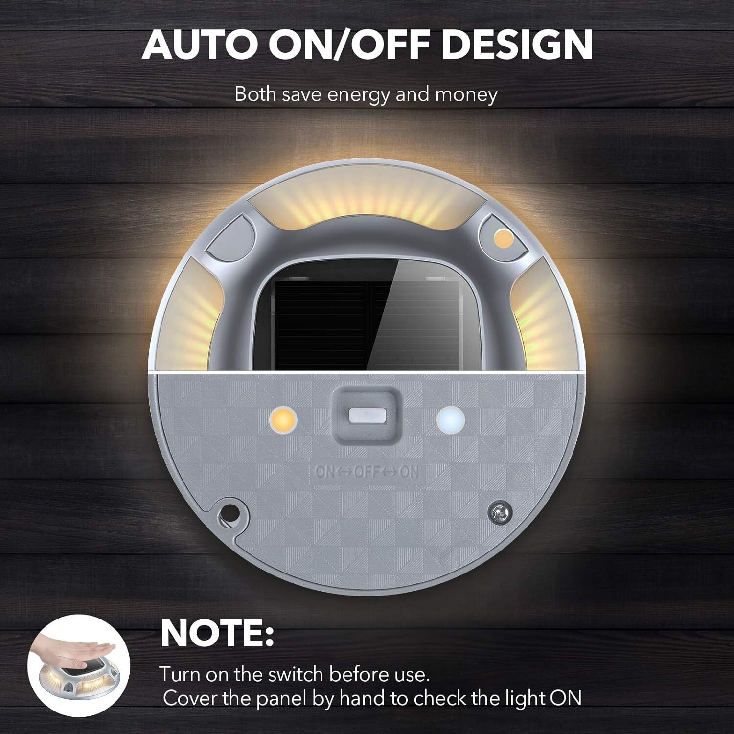 12 Pack Waterproof Solar Deck Lights – Dusk to Dawn Dual Color LED Illumination