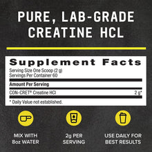Load image into Gallery viewer, Quick-Dissolving Creatine HCl - 60 Servings for Enhanced Workouts &amp; Recovery