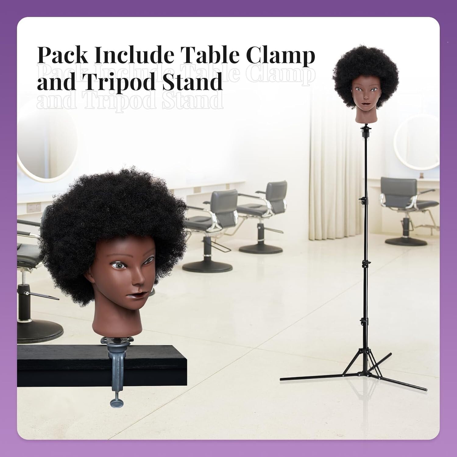 Versatile 10 Inch Mannequin Head for Braiding, Styling & Hair Training Kits