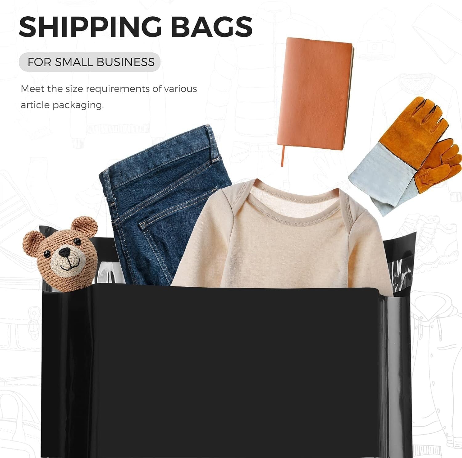 Affordable 250 Pack Self-Seal Poly Mailers - Ideal for Small Business Shipping