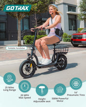 Load image into Gallery viewer, Adult Electric Commuter Scooter - Quiet Ride, Dual Drum Brakes, Wide Deck, 20mph