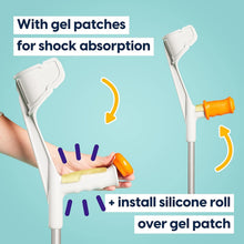 Load image into Gallery viewer, Ergonomic Crutch Handle Grips with Easy-Clean Silicone - Set of 2, Prevent Falls