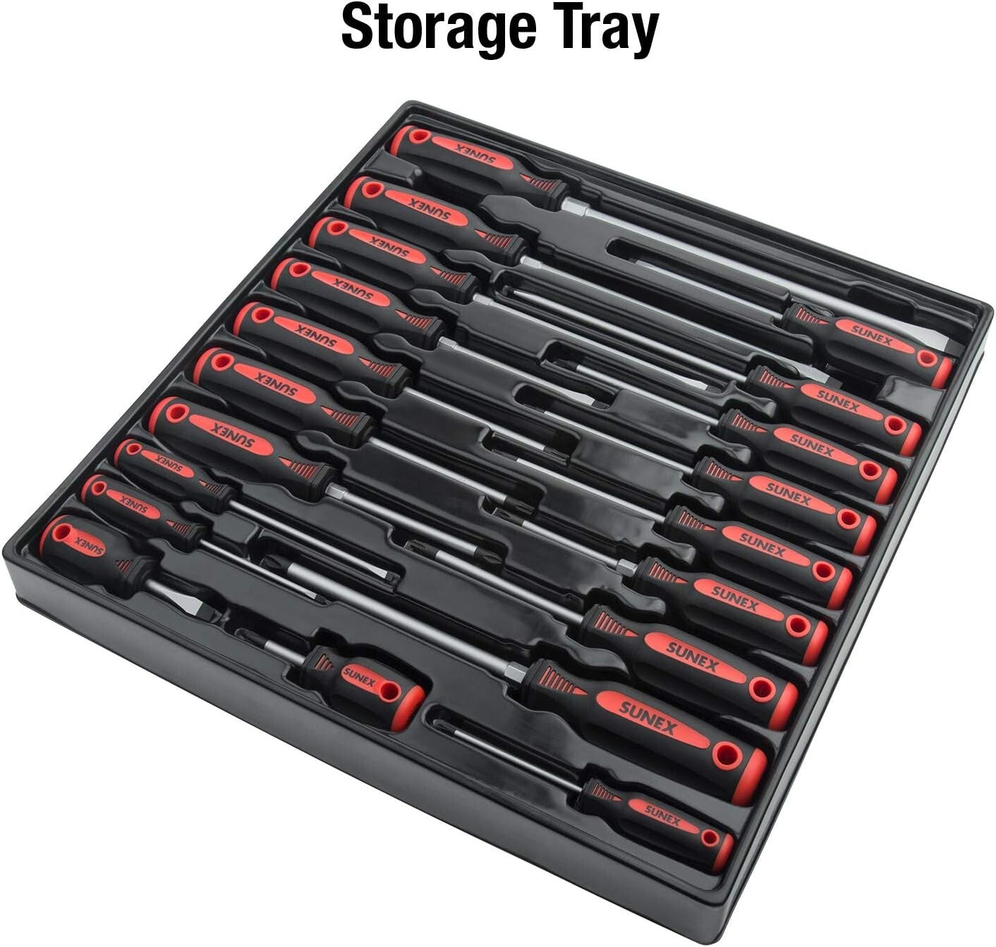 20-Piece Combination Screwdriver Set - Durable, Comfortable with Organizer Tray