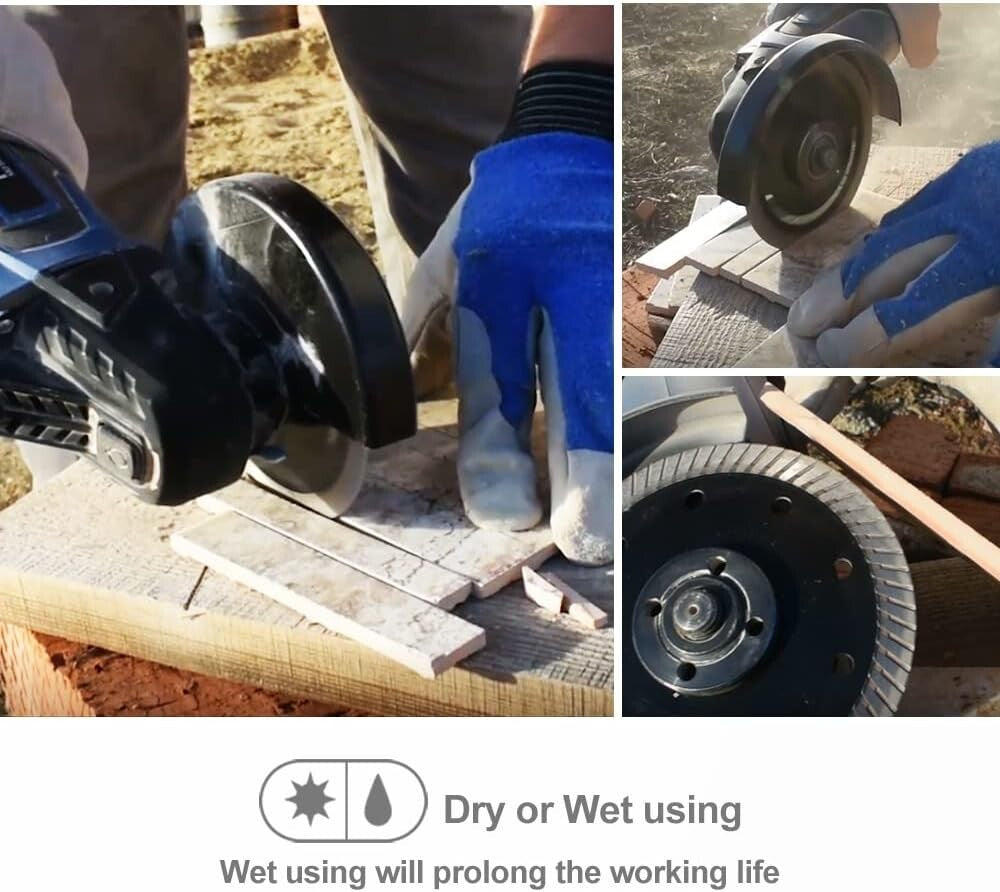 Efficiency-Driven 5'' Diamond Cutting Blade Package, 5PCS for All Hard Materials