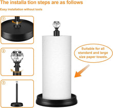 Load image into Gallery viewer, Sturdy Matte Black Paper Towel Holder - Easy Install 2 Pack for Modern Homes