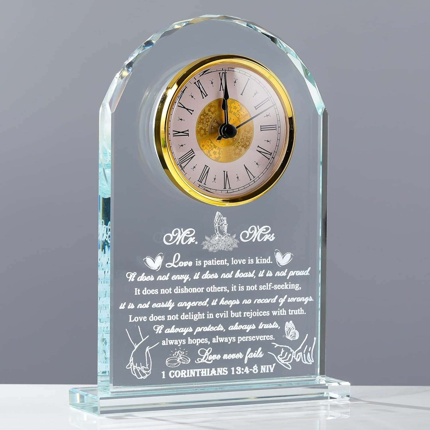Battery-Powered Quartz Crystal Clock - Heartfelt Wedding Gift for Newlyweds