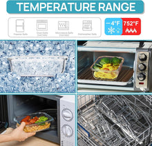 Load image into Gallery viewer, Durable 35oz Glass Storage Containers - Dishwasher &amp; Microwave Safe Meal Prep