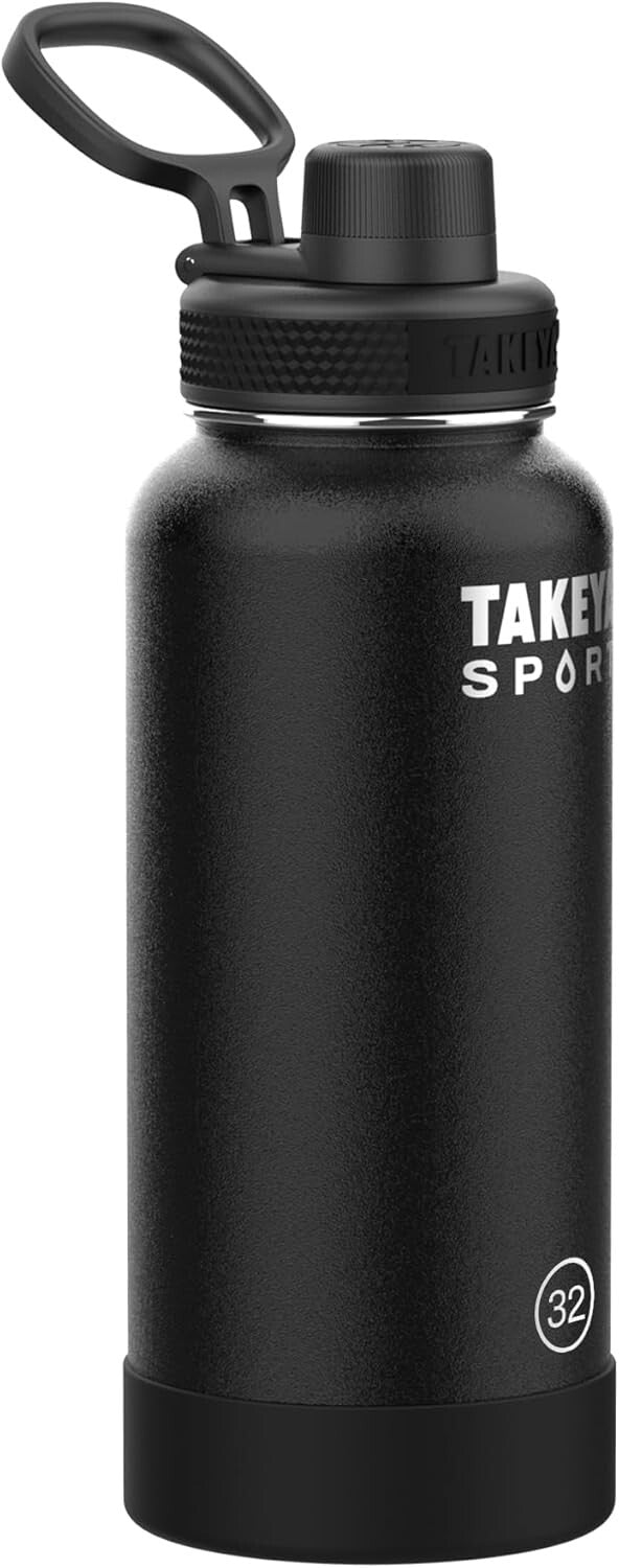 32oz Takeya Grand Slam Black Triple Wall Insulated Gym Bottle - Dishwasher Safe
