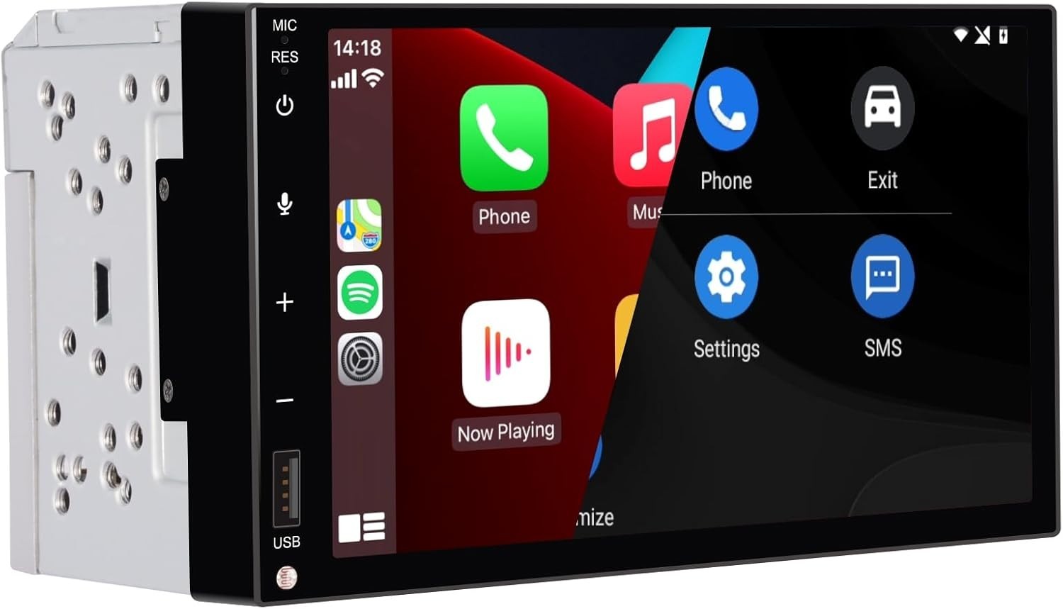 Advanced Double Din Car Stereo with Wireless CarPlay & Superior Sound Quality