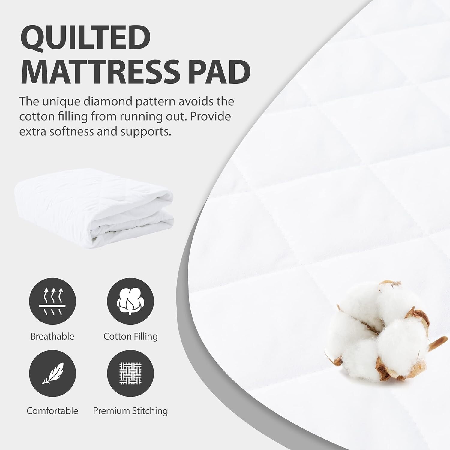 2 Pack Twin Size Waterproof Quilted Mattress Protector for Comfortable Sleep